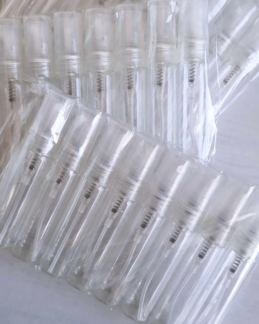 Conjunto de recargas spray vazias 5 ml, frascos plásticos transparentes