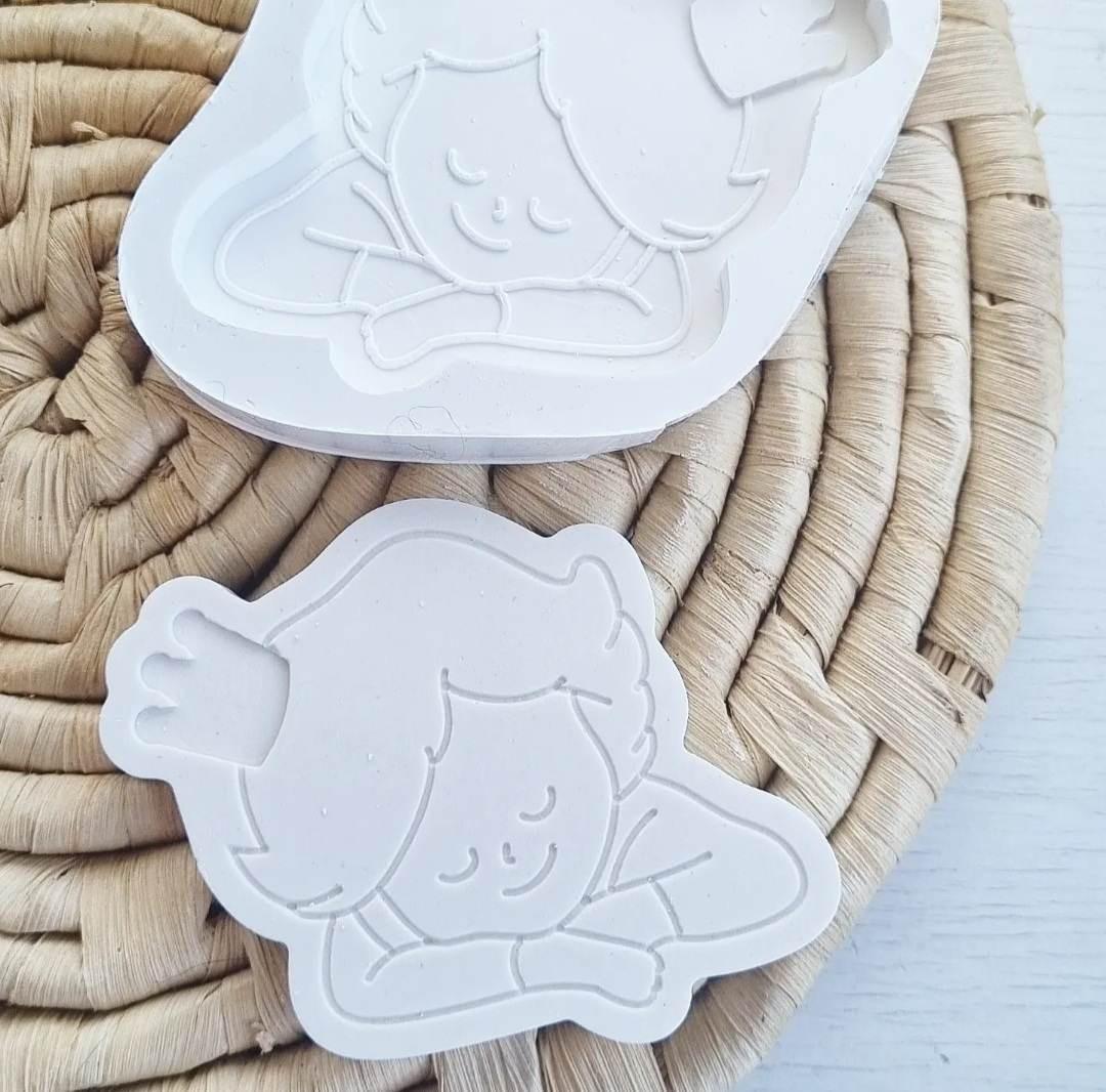 Molde de plástico do Principe Pequeno, em forma de personagem, branco