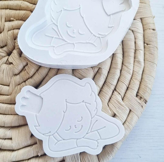 Molde de plástico do Principe Pequeno, em forma de personagem, branco
