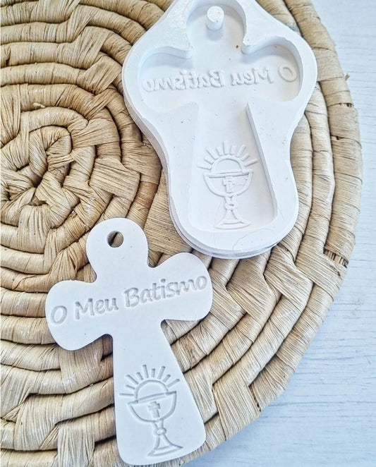 Molde cruz " O Meu Batismo"