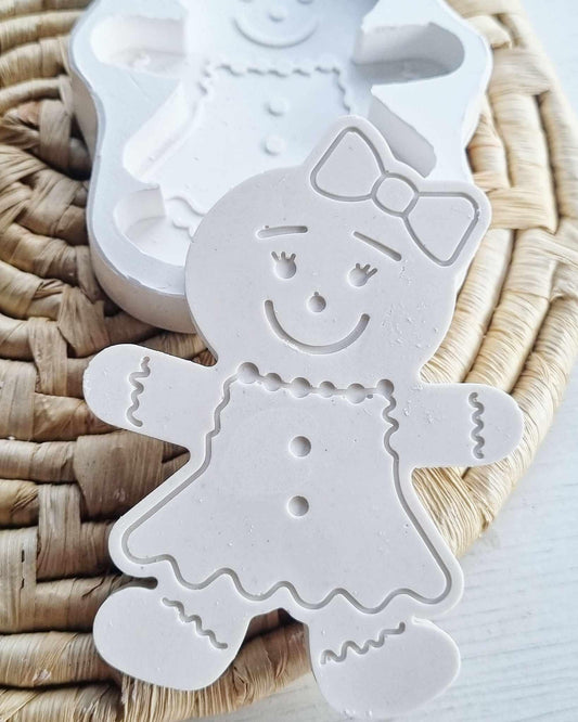 Forma de biscoitos em silicone, menina com laço e rosto recortados