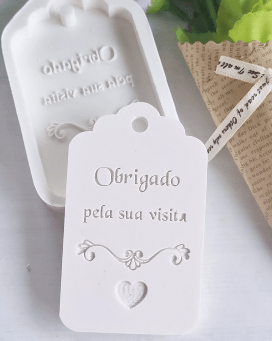 Molde patela "Obrigado pela sua visita"