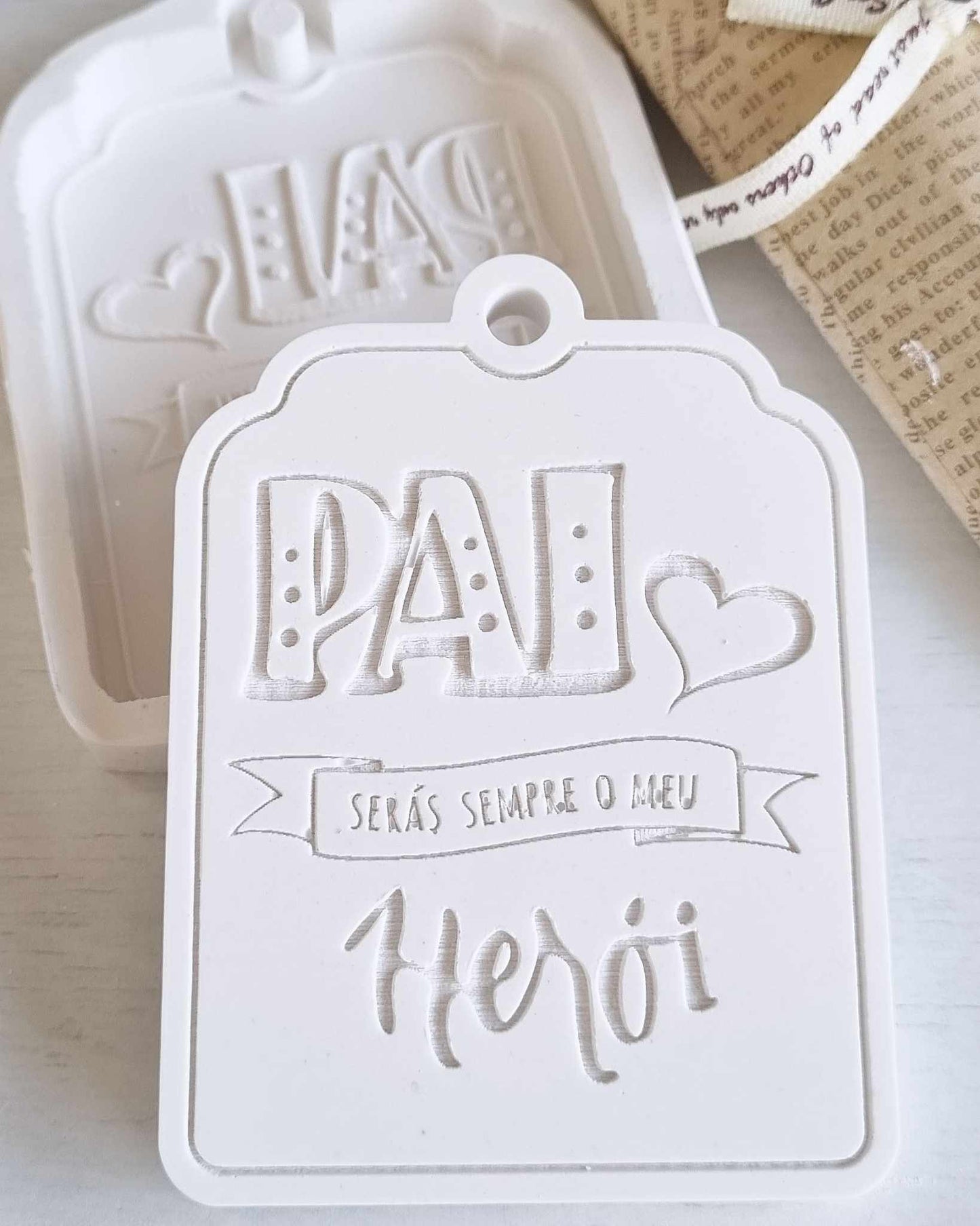 Molde retangular " Pai Herói"