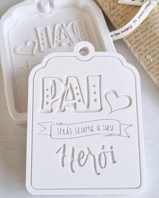 Molde retangular " Pai Herói"