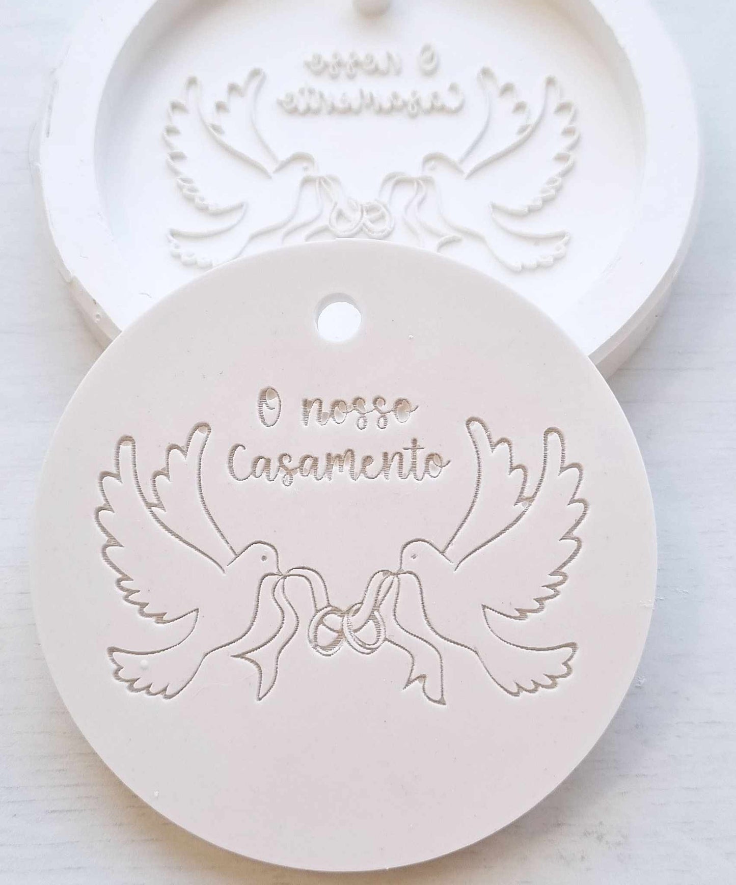 Molde pombas " O nosso casamento"