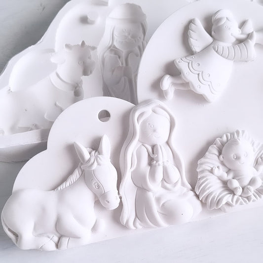 Molde nuvem presépio grande