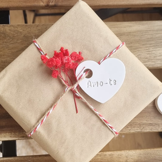 Molde duplo coração "Amo-te e "Adoro-te "