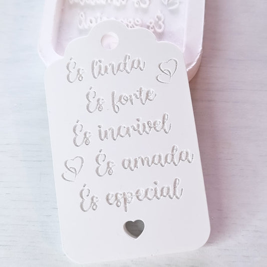 Molde com frase especial