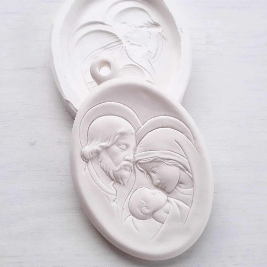 Molde oval presépio relevo