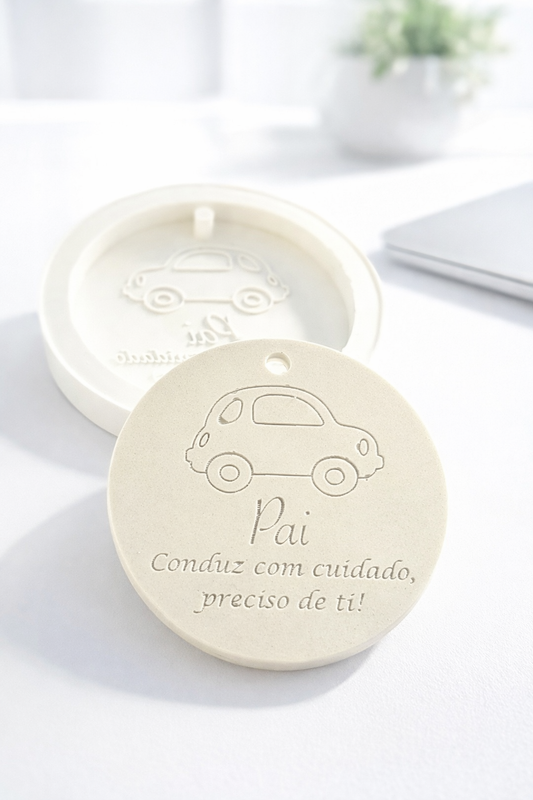 Molde redondo carrinho dia do Pai