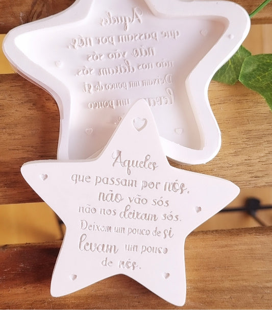 Molde estrela c/ frase especial