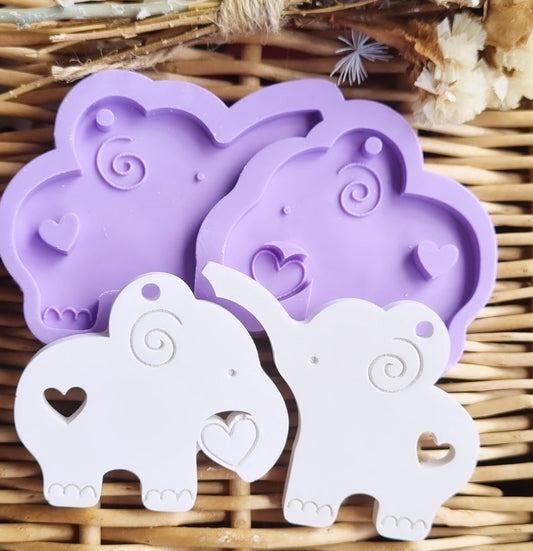 Molde duplo elefantes