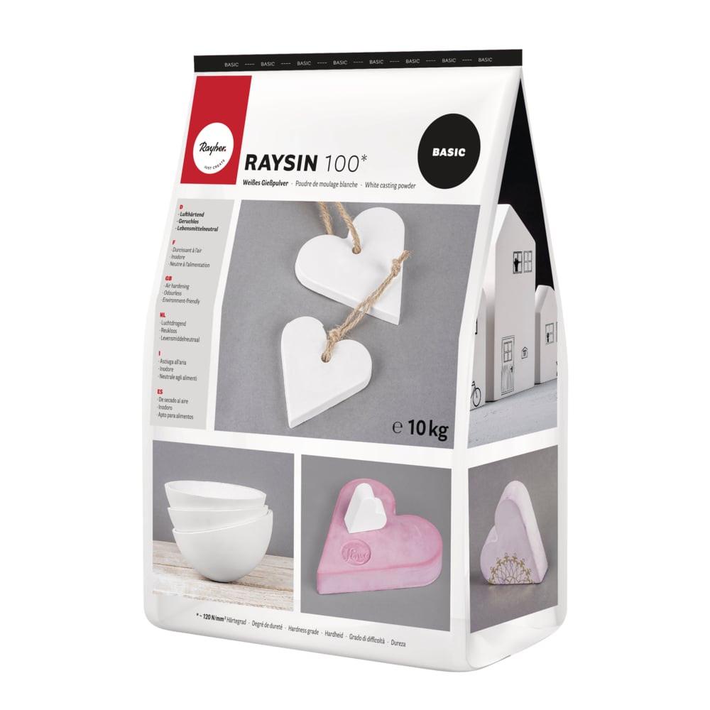Saco de pó cerâmico Rayher Raysin 100, branco, 10 kg