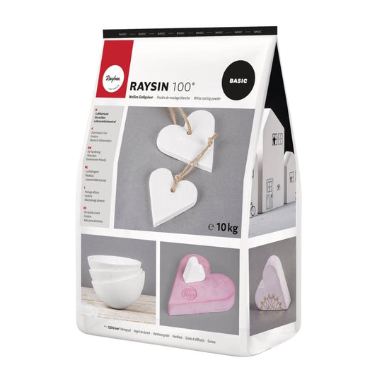 Saco de pó cerâmico Rayher Raysin 100, branco, 10 kg