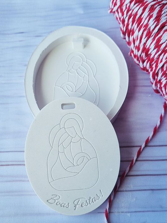 Molde oval presépio "Boas Festas"