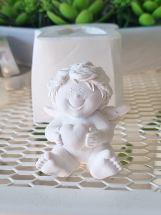Molde anjo com coração