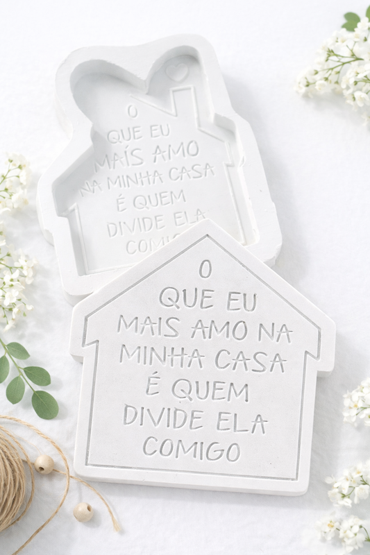 Molde casa dedicatória