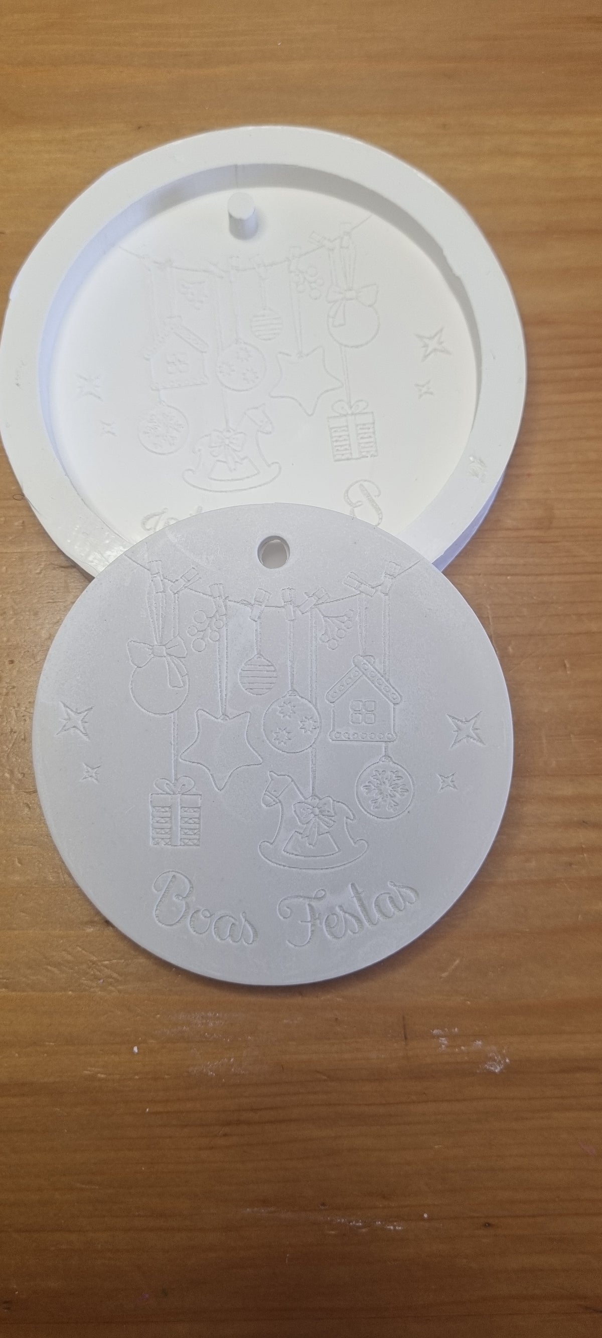 Molde com bolas de natal