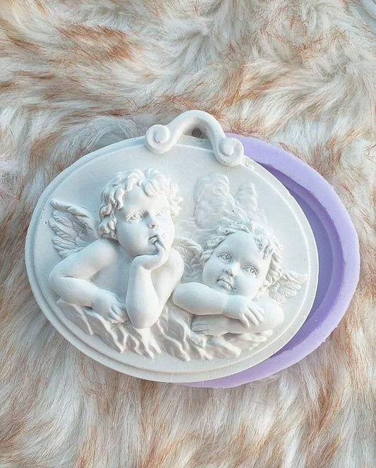 Molde patela c/ 2 anjos - CHEIRALFAZEMA