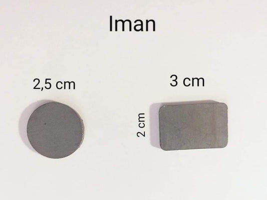 Íman redondo cinzento-escuro de 2,5 cm, formato circular