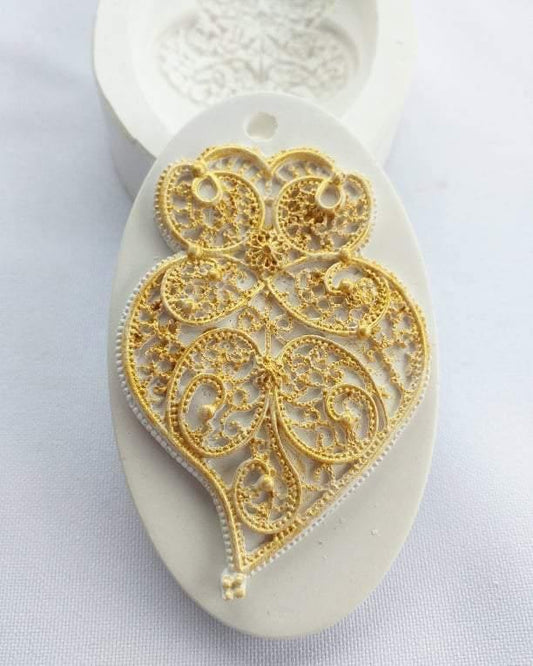 Molde Coração de Viana Oval furo - CHEIRALFAZEMA