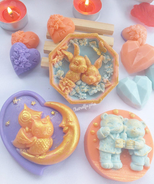 Molde Coração c/ corujas - CHEIRALFAZEMA