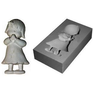 Molde menina a rezar - CHEIRALFAZEMA