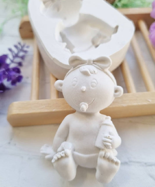 Molde menina laço - CHEIRALFAZEMA