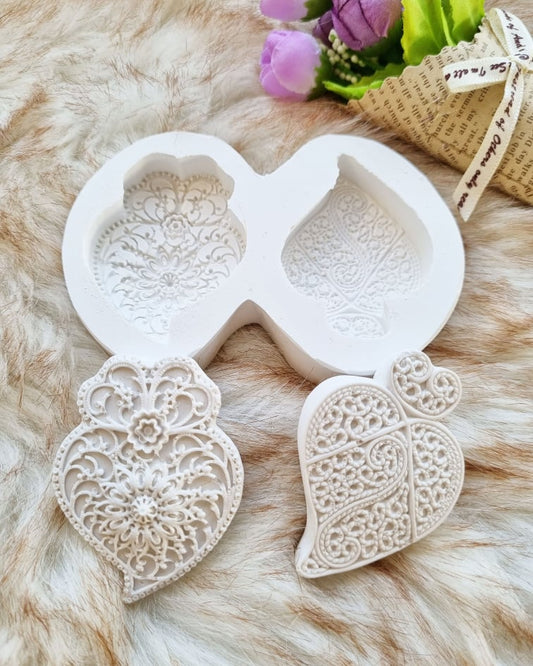 Molde duplo corações de Viana - CHEIRALFAZEMA