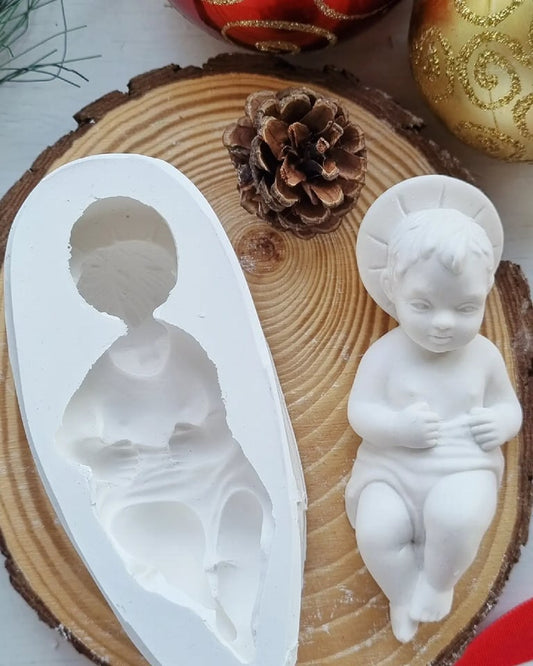 Molde menino Jesus grande auréola