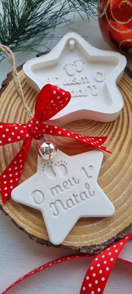 Molde estrela " O meu 1º Natal"