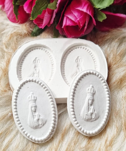 Molde duplo medalha Nossa Senhora de Fátima