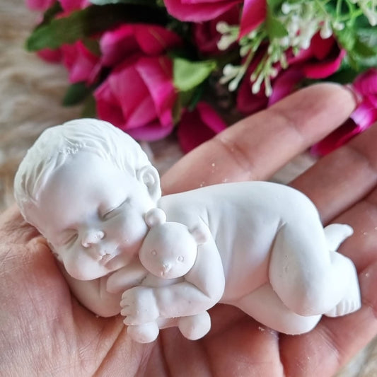 Molde bebé boy dormir ursinho