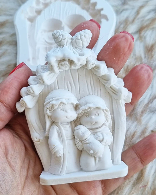 Molde Presépio com pinhas