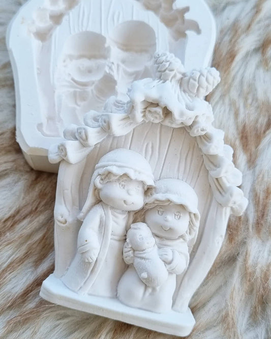 Molde Presépio com pinhas