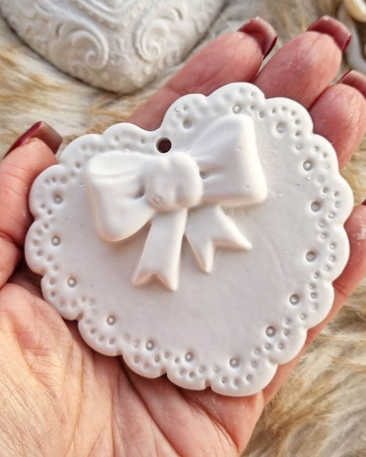 Molde coração c/ laço