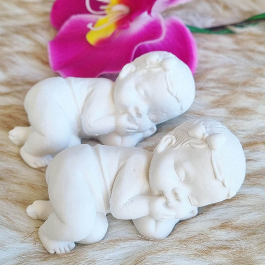 Molde bebé girl dormir laço