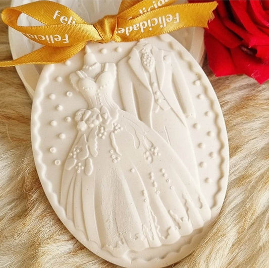 Molde patela noivos c/ furo