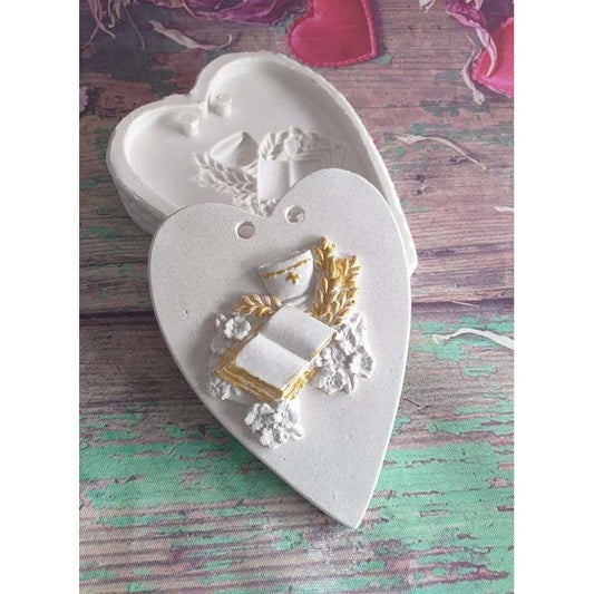 Molde coração grande comunhão - CHEIRALFAZEMA