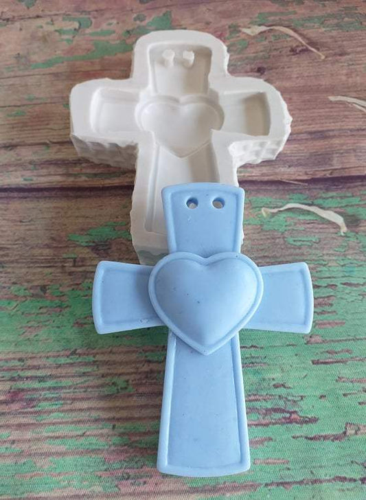 Molde Cruz com Coração - CHEIRALFAZEMA