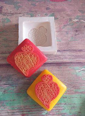 Molde Coração de Viana quadrado - CHEIRALFAZEMA