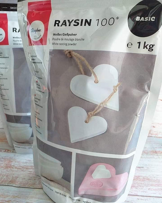 Gesso cerâmico Rayher, saco de 1 kg, pó branco para moldar