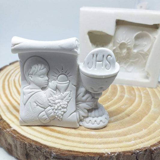 Molde comunhão pergaminho menino - CHEIRALFAZEMA