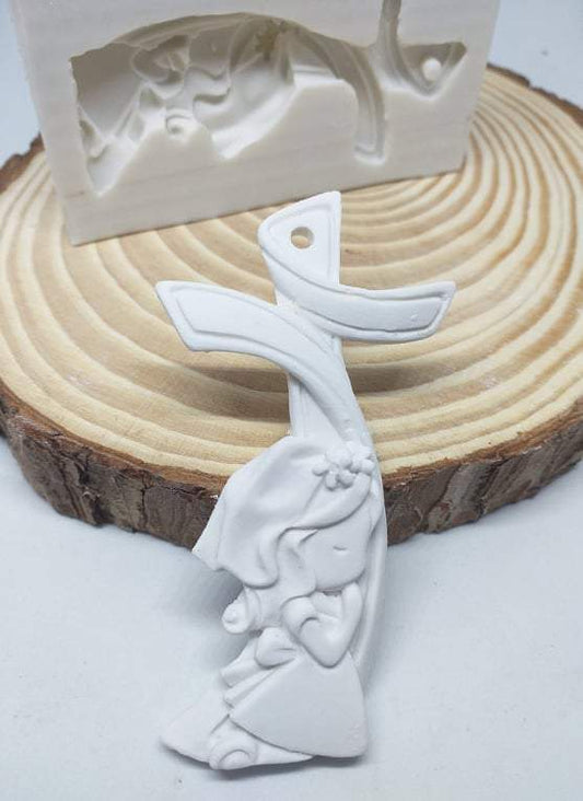 Molde cruz comunhão menina - CHEIRALFAZEMA