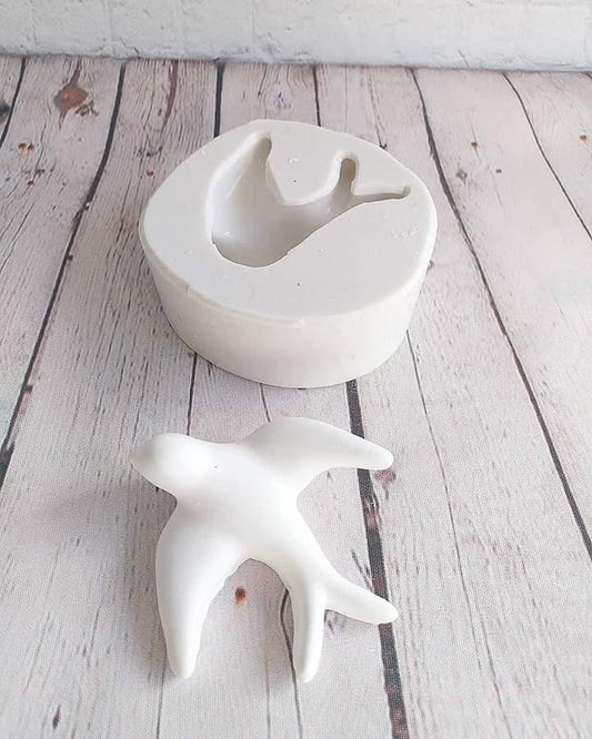 Molde de silicone 3D em forma de andorinha branca