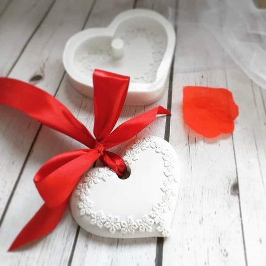 Molde coração floral - CHEIRALFAZEMA