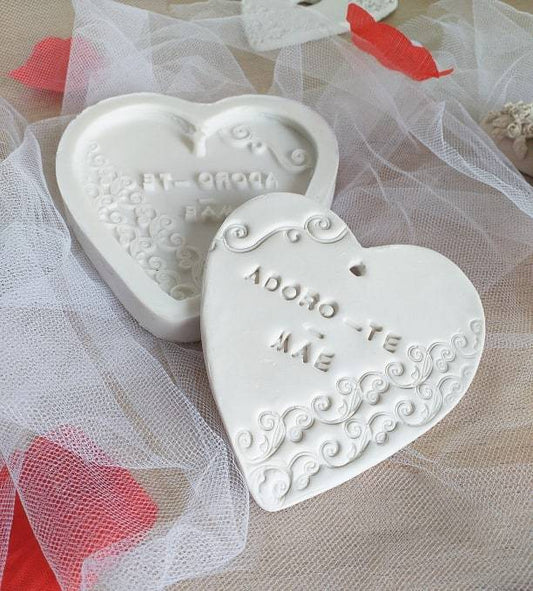 Molde coração " Adoro-te Mãe " - CHEIRALFAZEMA