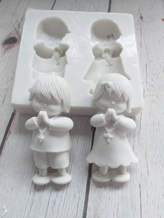 Molde menino/ menina rezar c/ terço - CHEIRALFAZEMA