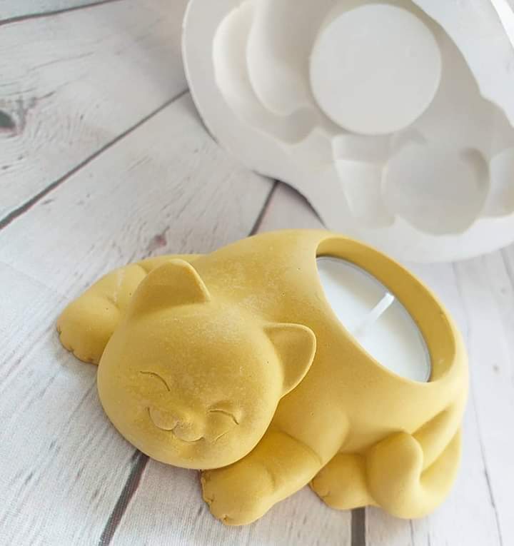 Molde gato porta vela - CHEIRALFAZEMA