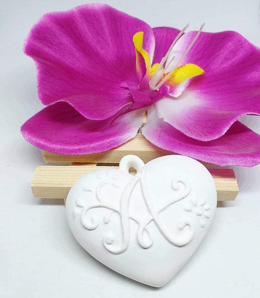 Molde coração Monograma A - CHEIRALFAZEMA